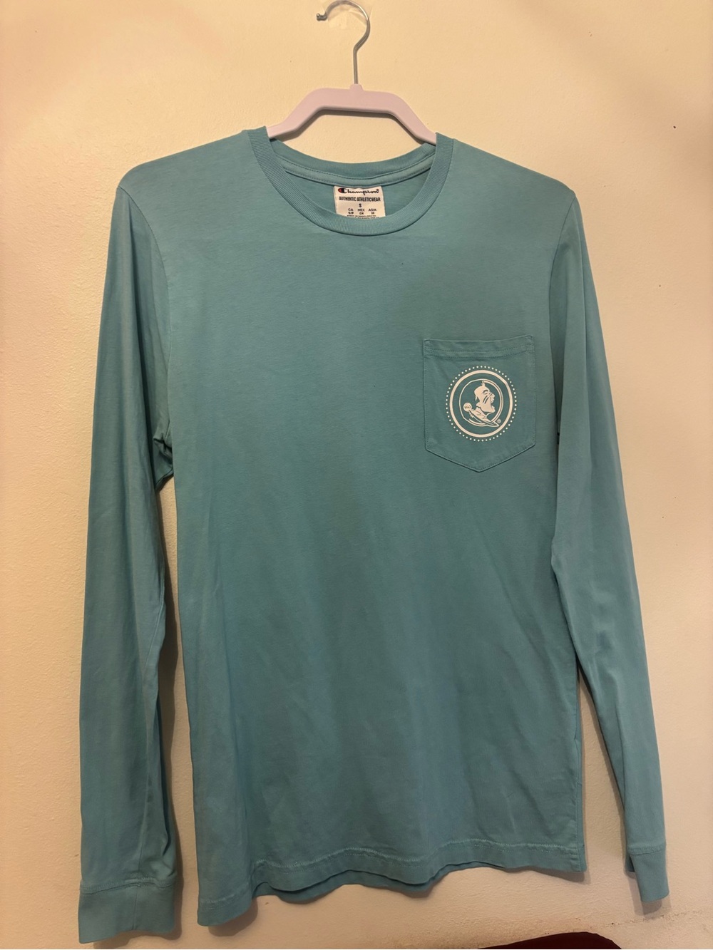 FSU Champion Women’s Long Sleeve Pocket T‑Shirt - Blue